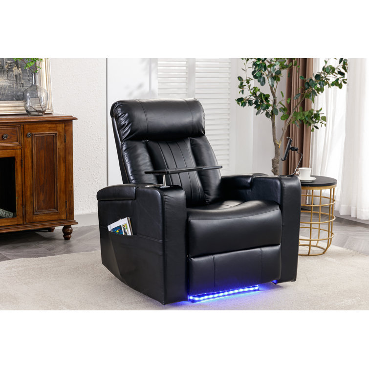 Ebern Designs Kylene Faux Leather Electric Glider Recliner Wayfair.co.uk